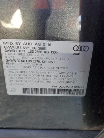 VIN WA1D7AFP7GA100425 2016 Audi Q5, Premium Plus S-... no.14