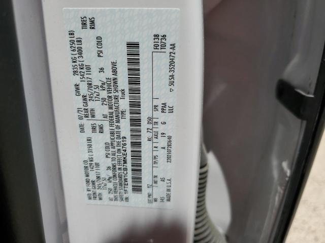 2021 FORD F150 SUPER - 1FTEW1CB7MKE47619