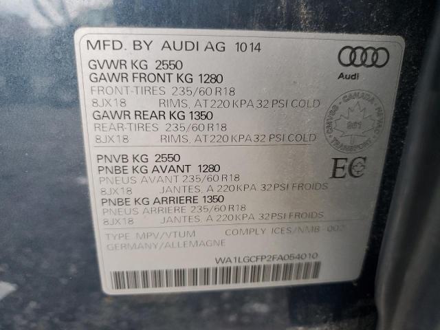 2015 AUDI Q5 TECHNIK WA1LGCFP2FA054010