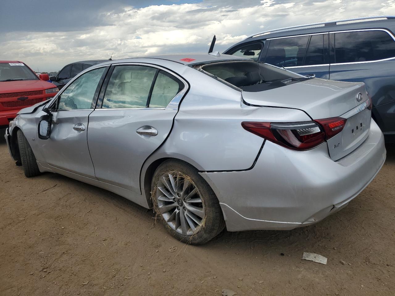 INFINITI Q50 LUXE 2019 silver  gas JN1EV7AR7KM551179 photo #3