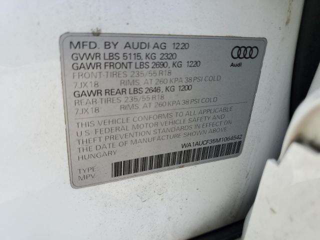 VIN WA1AUCF35M1064542 2021 AUDI Q3 no.12