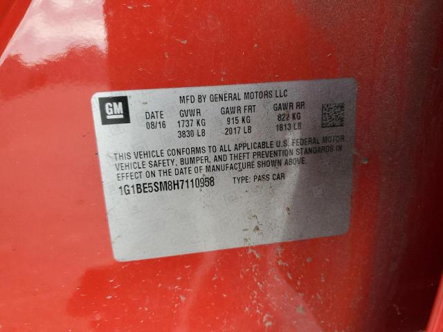 2017 CHEVROLET CRUZE LT - 1G1BE5SM8H7110958