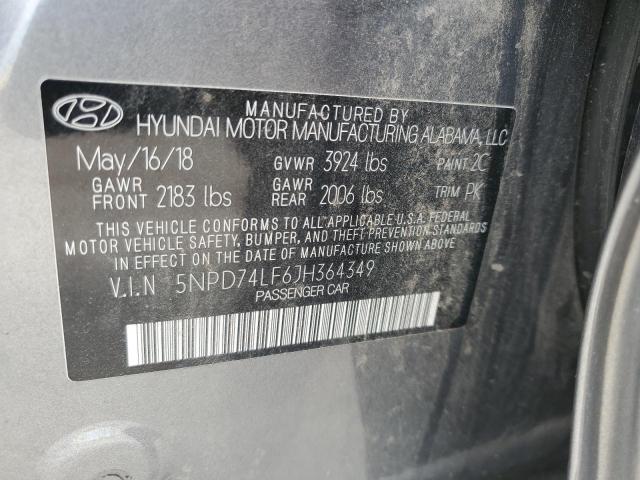 2018 HYUNDAI ELANTRA SE - 5NPD74LF6JH364349