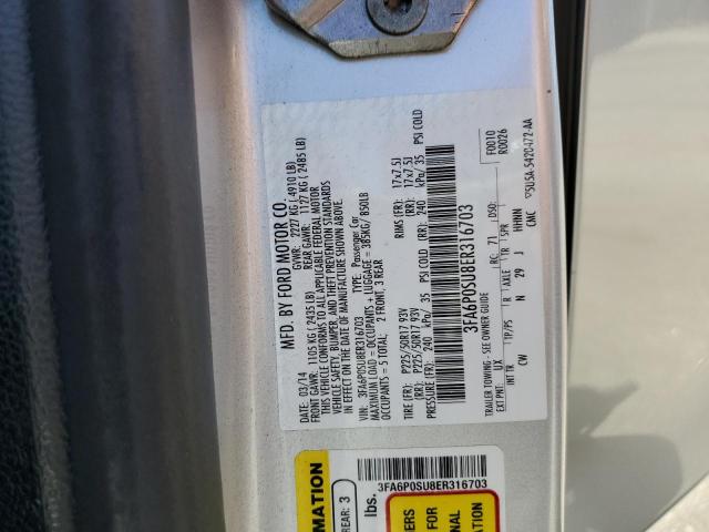 VIN 3FA6P0SU8ER316703 2014 Ford Fusion, Titanium Phev no.13