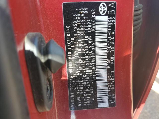 2019 TOYOTA COROLLA L - 5YFBURHE5KP918451