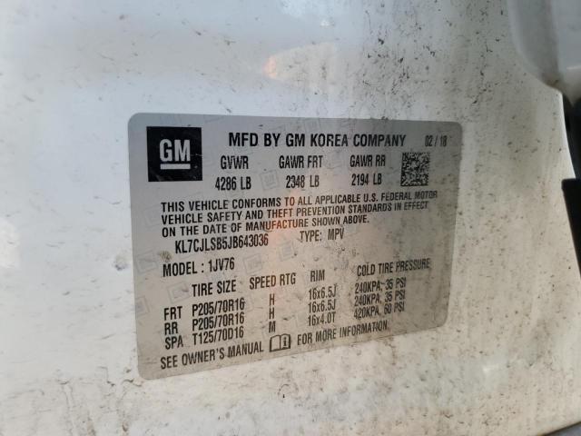 2018 CHEVROLET TRAX 1LT - KL7CJLSB5JB643036