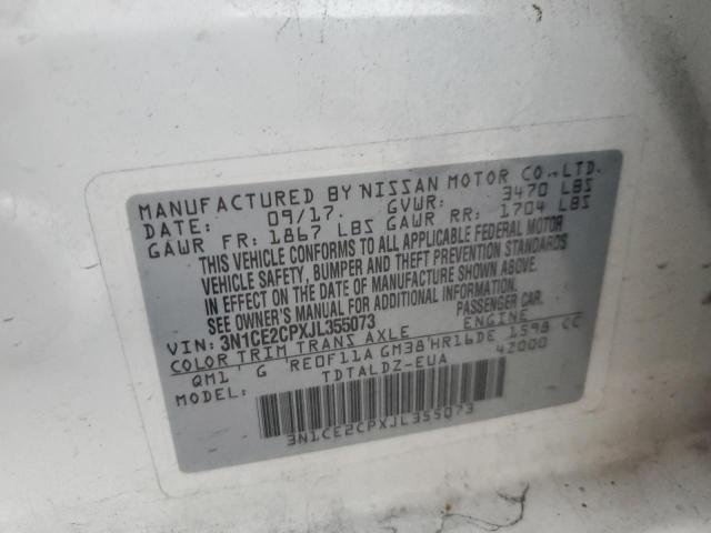 VIN 3N1CE2CPXJL355073 2018 Nissan Versa, S no.12