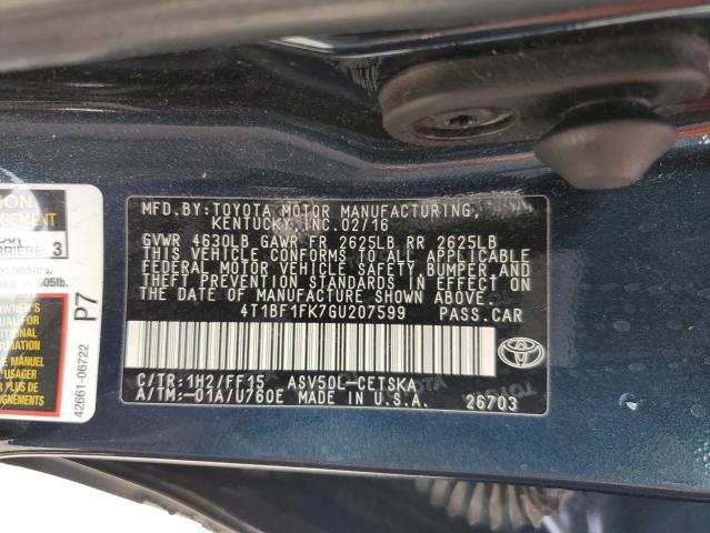 2016 TOYOTA CAMRY LE - 4T1BF1FK7GU207599