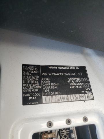 2021 MERCEDES-BENZ SPRINTER 2 W1W4DBHY4MT045799  68694464