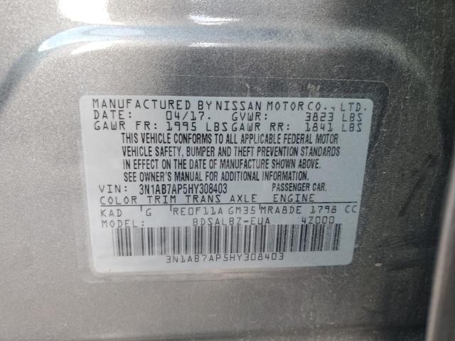 2017 NISSAN SENTRA S - 3N1AB7AP5HY308403