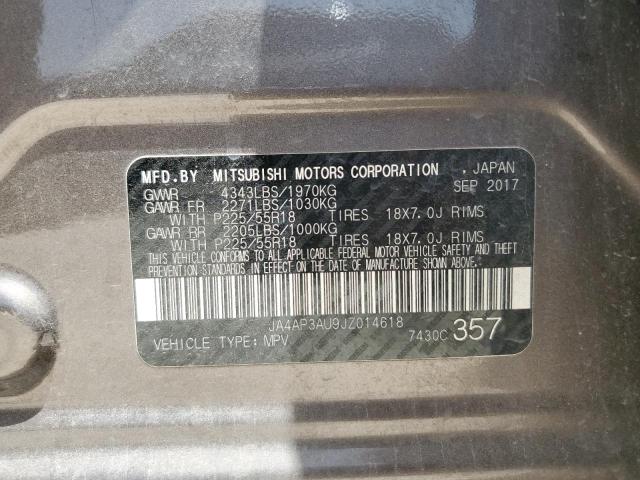 2018 MITSUBISHI OUTLANDER - JA4AP3AU9JZ014618