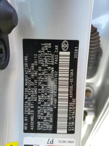 VIN 4T4BF1FK3DR335162 2013 Toyota Camry, L no.12