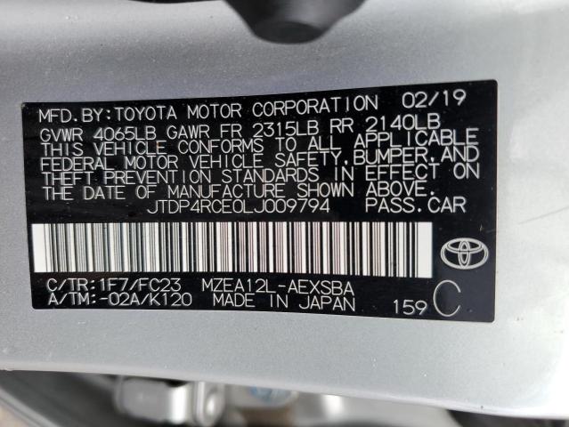 2020 TOYOTA COROLLA SE - JTDP4RCE0LJ009794