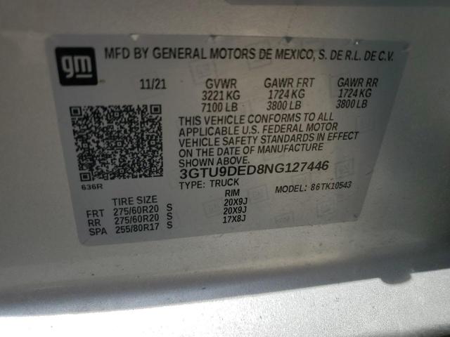 2022 GMC SIERRA LIM - 3GTU9DED8NG127446