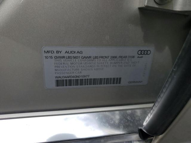 2016 AUDI A8 L QUATT - WAU34AFD4GN010977