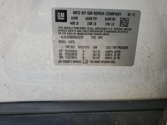 2016 BUICK ENCORE - KL4CJGSB5GB526229