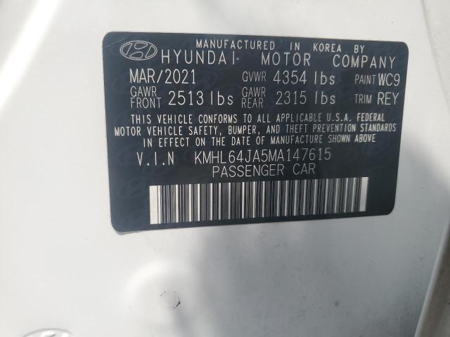 2021 HYUNDAI SONATA SEL - KMHL64JA5MA147615