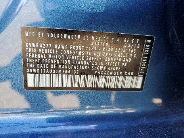 2018 VOLKSWAGEN GOLF SPORT - 3VWD17AU3JM764137