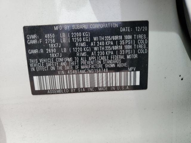 2021 SUBARU OUTBACK LI - 4S4BTAMC7M3158748