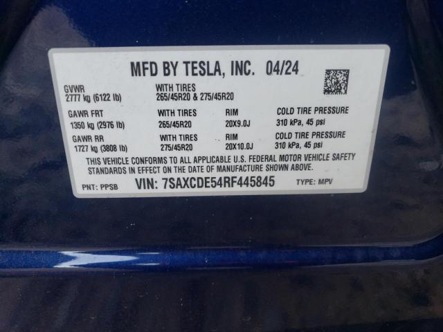 2024 TESLA MODEL X - 7SAXCDE54RF445845