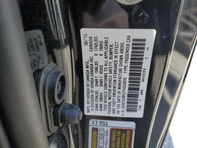 2015 HONDA CIVIC LX - 2HGFG3B51FH533870
