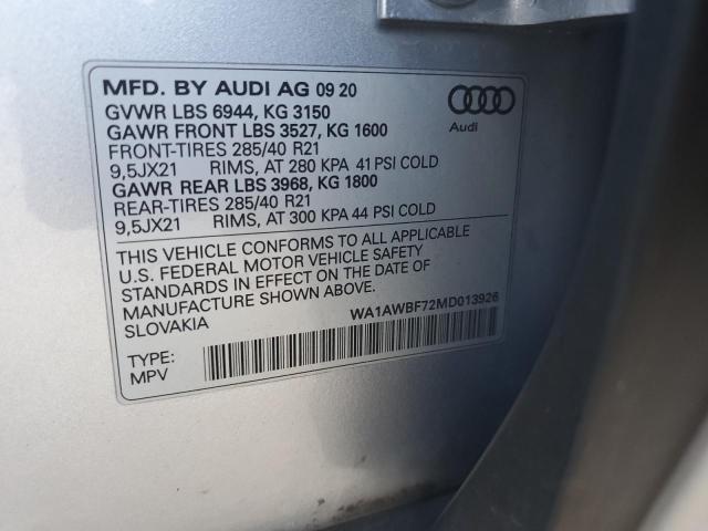 2021 AUDI SQ7 PREMIU WA1AWBF72MD013926