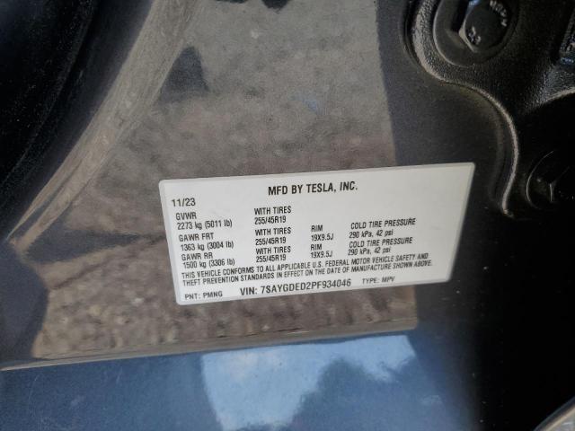 2023 TESLA MODEL Y - 7SAYGDED2PF934046
