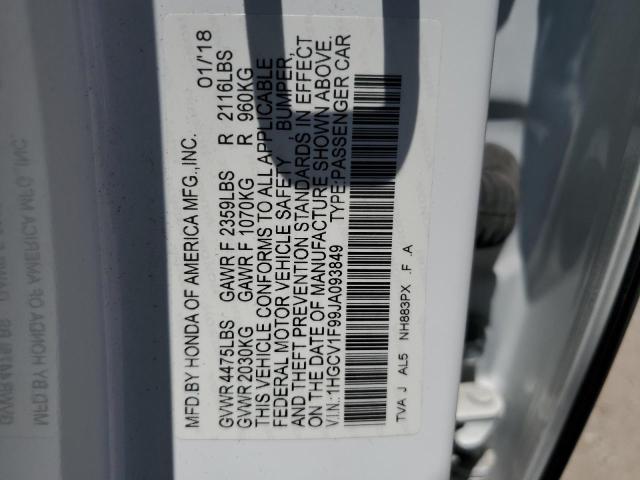 2018 HONDA ACCORD TOU - 1HGCV1F99JA093849