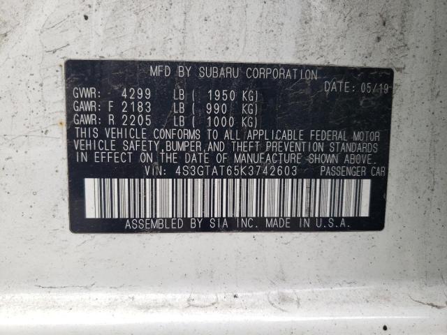 2019 SUBARU IMPREZA LI - 4S3GTAT65K3742603