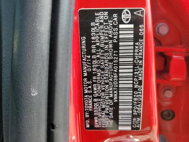 2015 TOYOTA YARIS - VNKKTUD38FA015271