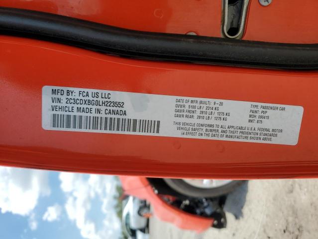2020 DODGE CHARGER SX - 2C3CDXBG0LH223552
