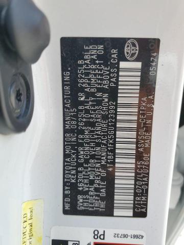 VIN 4T1BF1FK5GU123992 2016 Toyota Camry, LE no.12