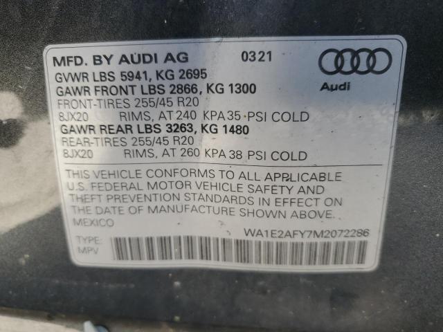 2021 AUDI Q5 E PREMI - WA1E2AFY7M2072286