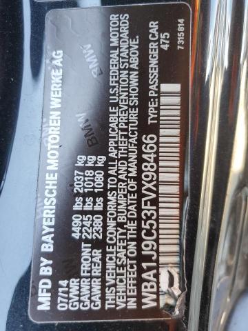 VIN WBA1J9C53FVX98466 2015 BMW 2 Series, M235XI no.12