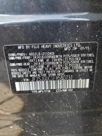 2015 SUBARU FORESTER 2 - JF2SJGUC1FH580731