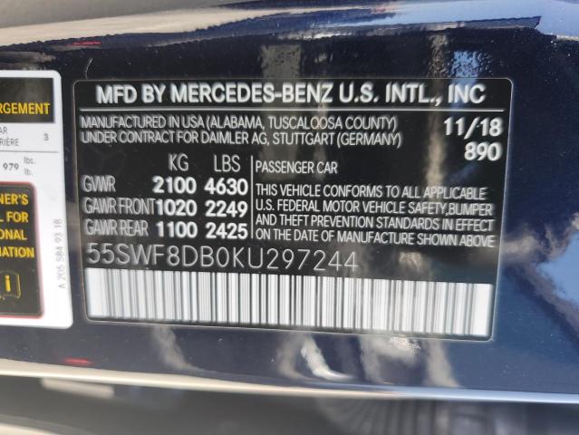 VIN 55SWF8DB0KU297244 2019 Mercedes-Benz C-Class, 300 no.13