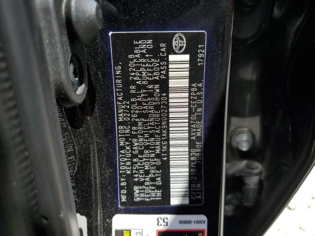 VIN 4T1K61AK9NU027304 2022 Toyota Camry, Xse no.12