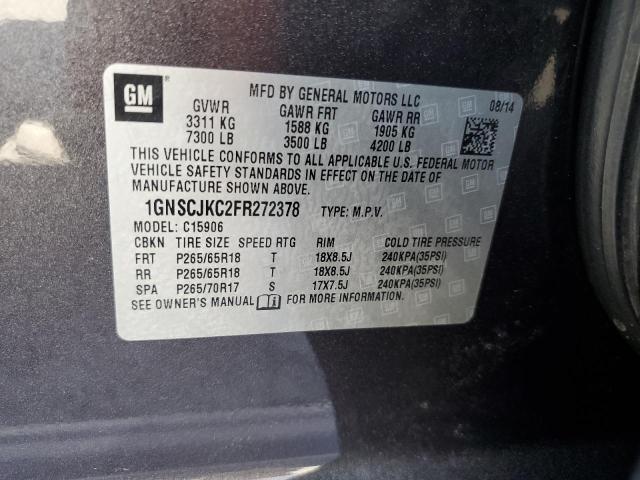 2015 CHEVROLET SUBURBAN C - 1GNSCJKC2FR272378