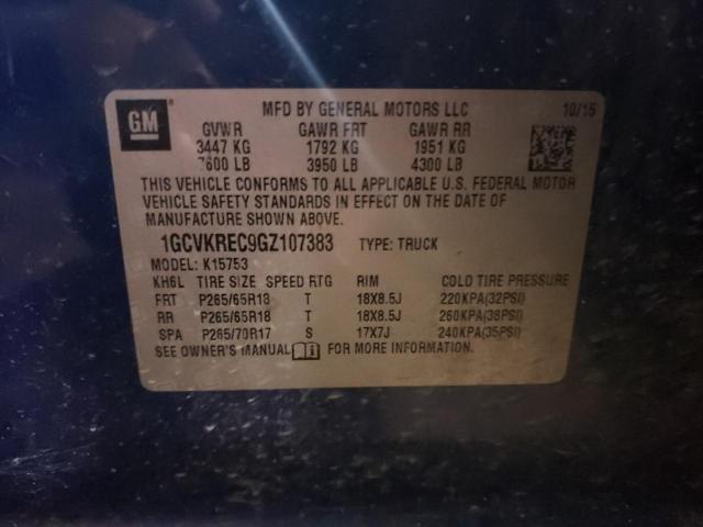 2016 CHEVROLET SILVERADO - 1GCVKREC9GZ107383