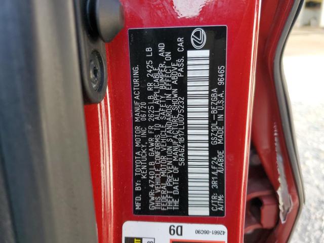 2020 LEXUS ES 350 F S - 58AGZ1B17LU075232