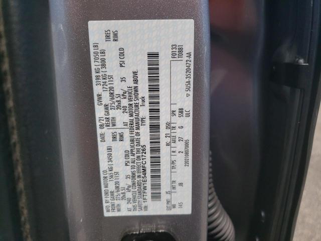 2021 FORD F150 SUPER - 1FTFW1E54MFC17265