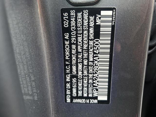2016 PORSCHE CAYENNE - WP1AA2A28GKA14500