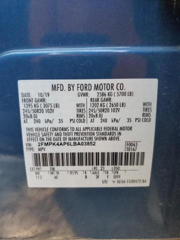 2020 FORD EDGE ST - 2FMPK4AP6LBA03852