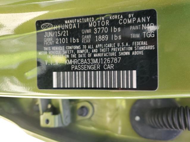 2021 HYUNDAI VENUE SEL - KMHRC8A33MU126787