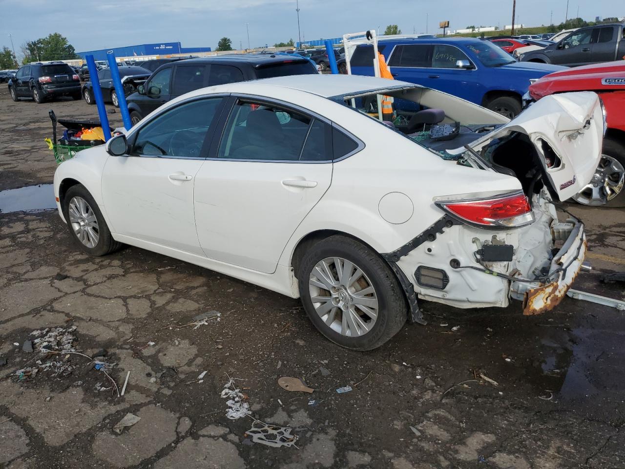 MAZDA 6 I 2010 white  gas 1YVHZ8CH4A5M40990 photo #3