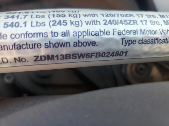 2015 DUCATI DIAVEL ZDM13BSW6FB024801