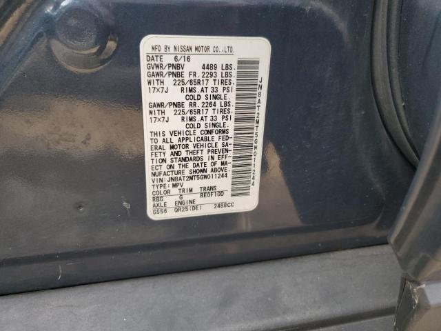 2016 NISSAN ROGUE S/SL JN8AT2MT5GW011244