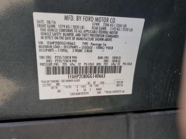 2016 FORD TAURUS SEL - 1FAHP2E80GG140663