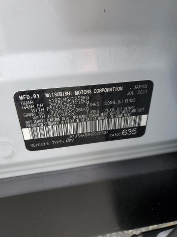 2022 MITSUBISHI OUTLANDER JA4J3VA8XNZ025837