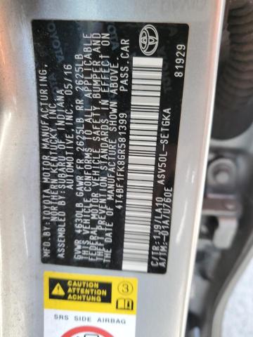 VIN 4T4BF1FK8GR581399 2016 Toyota Camry, LE no.12